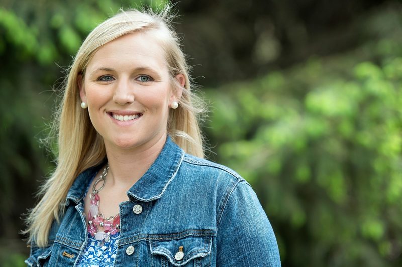 Nina Miller poses on campus.