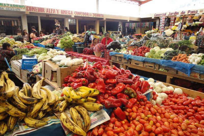 Indoor market in Panajachel, Guatemala
