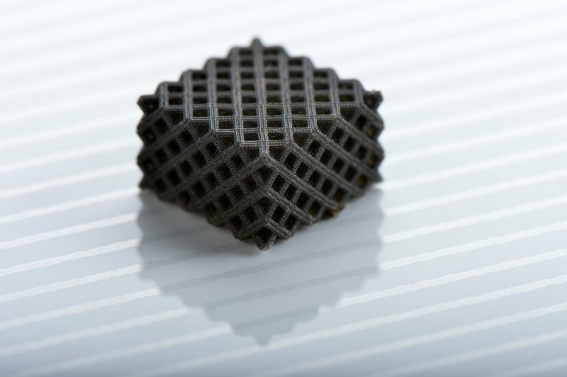 Upscaled 3-D printed nano-material