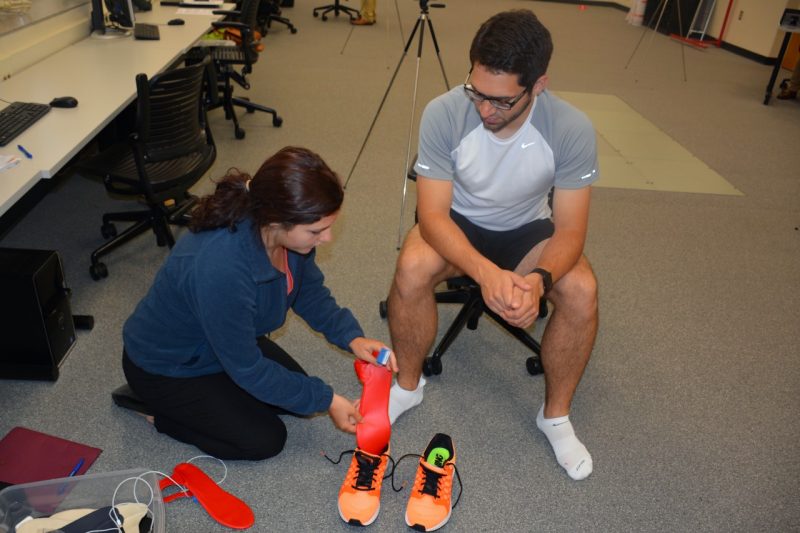 Wenrick puts sensors in a runner's shoes