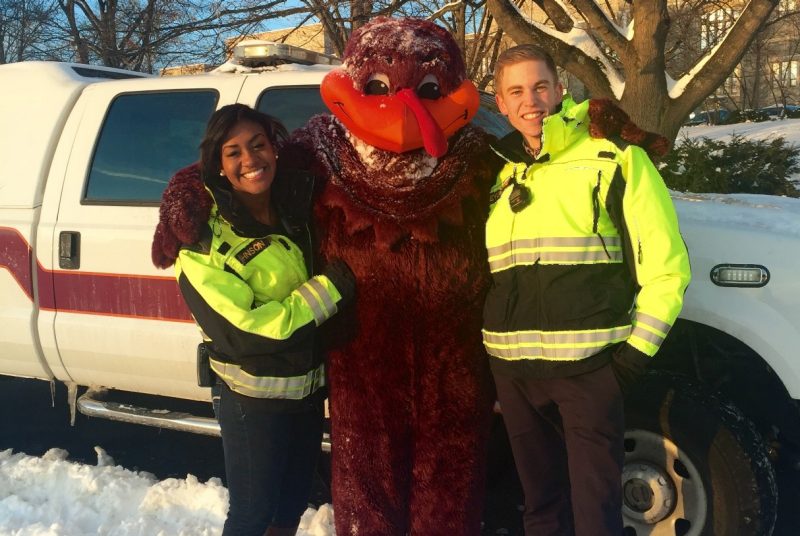 VTRS members on standby with the HokieBird 