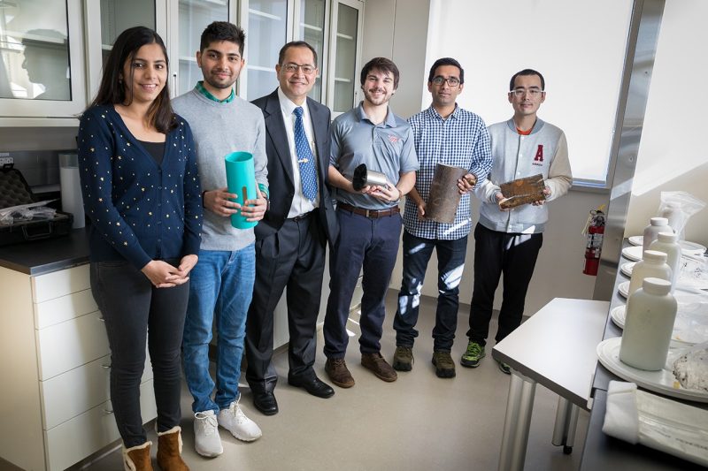 Sunil Sinha and Virginia Tech students Sunil Sinha and students