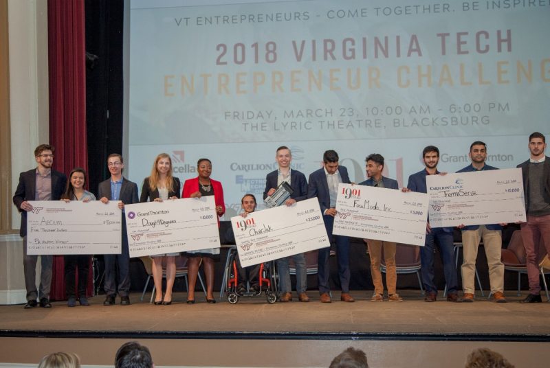  The winners of the 2018 Virginia Tech Entrepreneur Challenge 