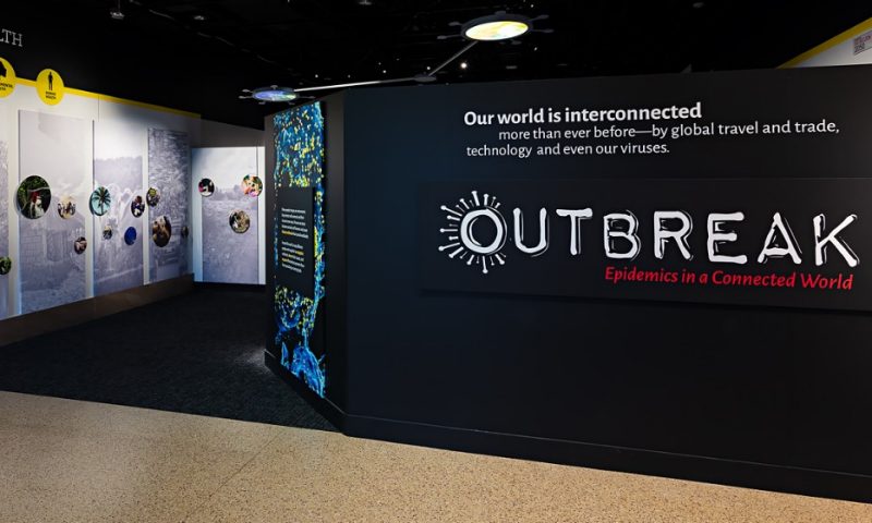Exhibits Outbreak: Epidemics in a Connected World exhibit at the Smithsonian National Museum of Natural History.