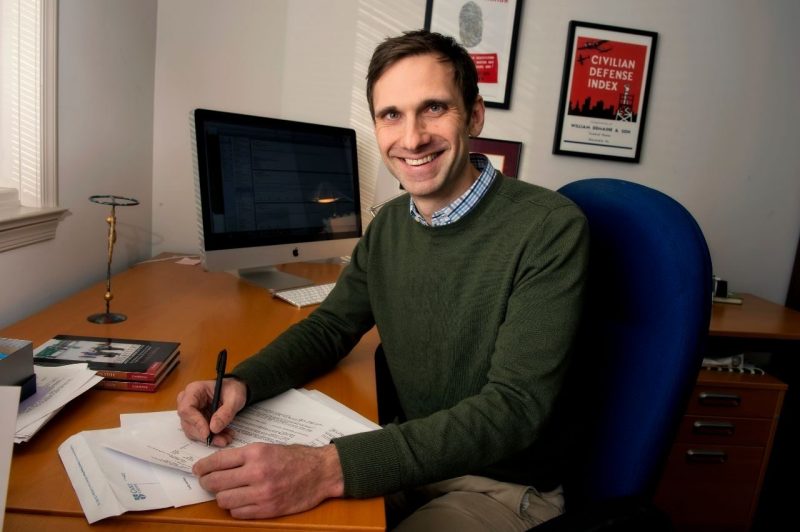 Patrick Roberts sitting at desk