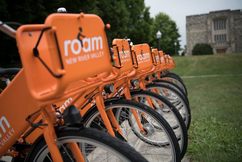 Roam NRV bike share at Virginia Tech