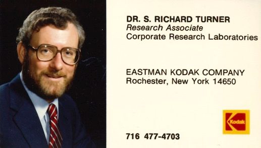 Richard Turner business card at Kodak