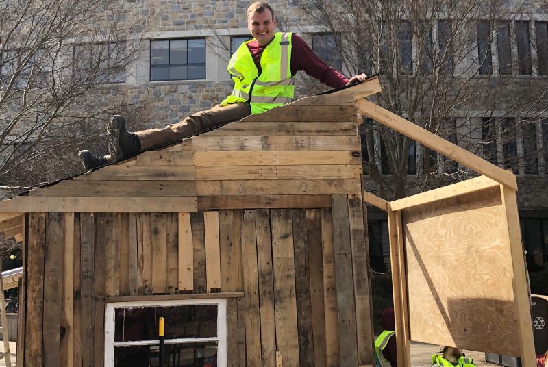 Chandler Vaughan came to Virginia Tech looking for ways to give back.  Habitat for Humanity provided the perfect opportunity for the CALS senior to serve others.