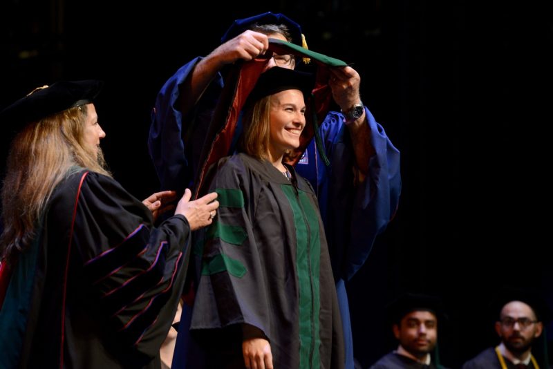 Rebecca Gates receives her hood