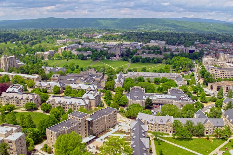 Aerial view of Virginia Tech's campus