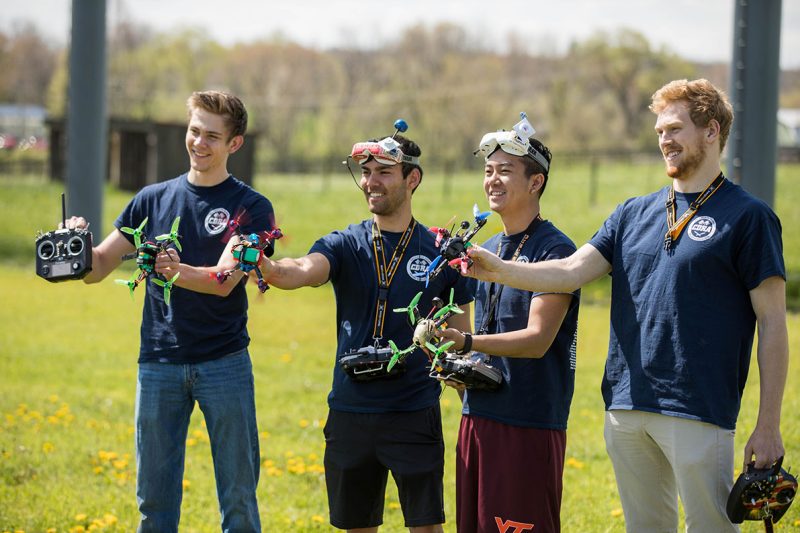 Virginia Tech drone racing team. 