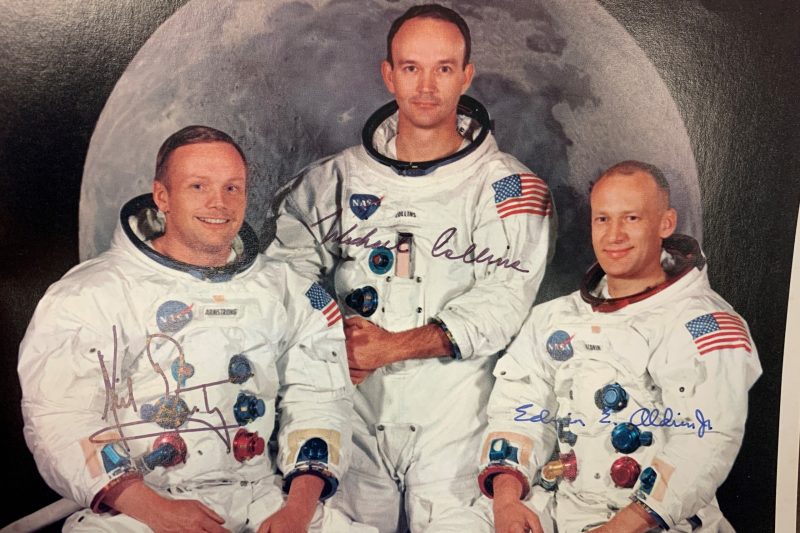 Signed photograph of Apollo 11 astronauts