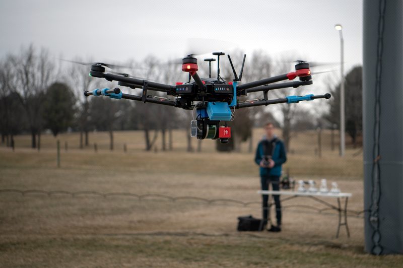 Drone test flight