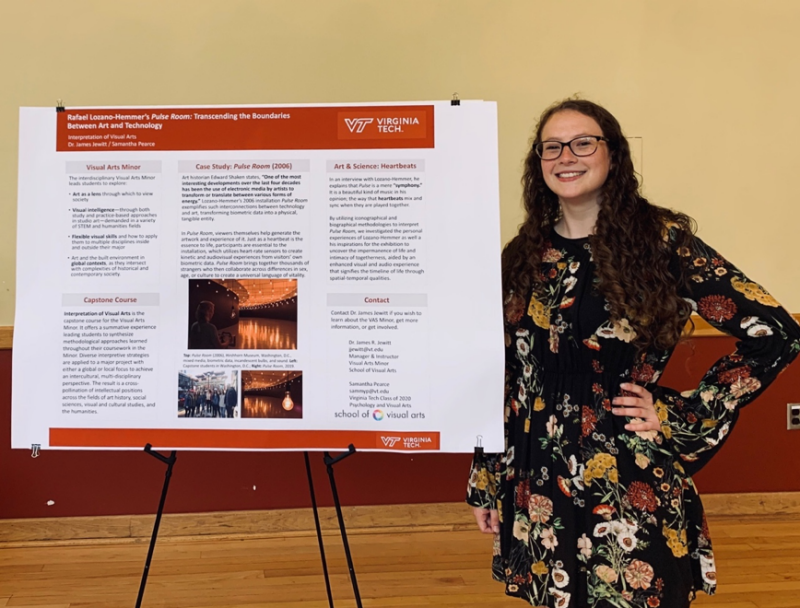 Student presents research at academic conference