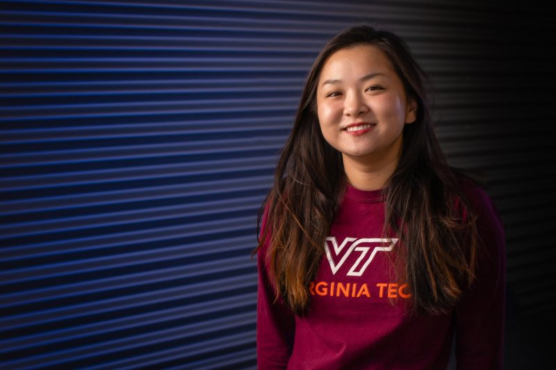 Senior Jiayi "JW" Lee, a computer science major, will graduate this December from Virginia Tech. Photo by Peter Means for Virginia Tech