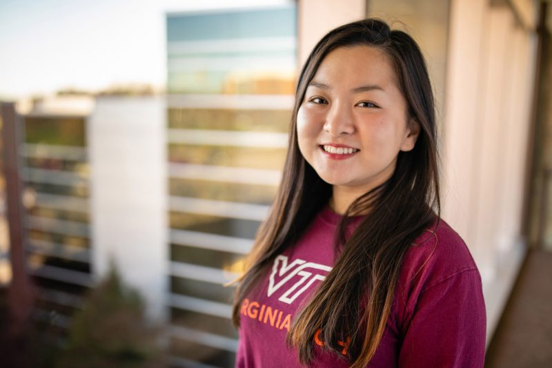 Jiayi "JW" Lee  is excited to take her collective Virginia Tech experiences to Microsoft in March 2020, where she will serve as a software engineer for the Microsoft Cloud + AI Team. Photo by Peter Means for Virginia Tech.