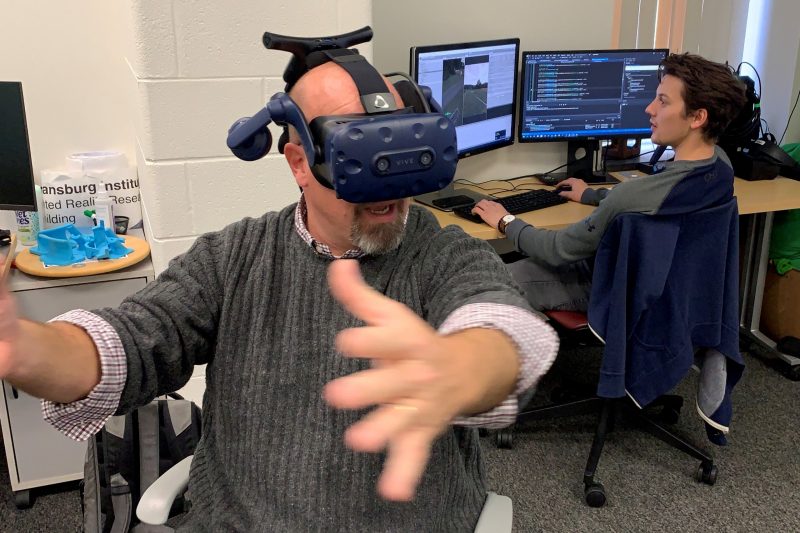 Todd Ogle and Dillon Cutaiar work together in creating virtual environments for learning and preservation.