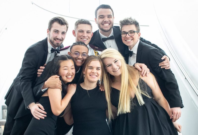 Panico (center) with her fellow Class of 2022 officers.