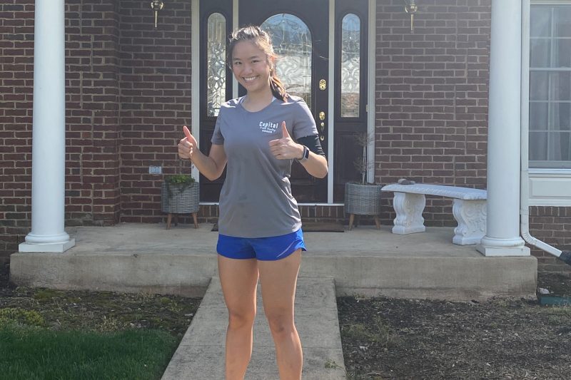 Maddie Tran is using her time to stay fit, improve her mental health, and step up her running ability.