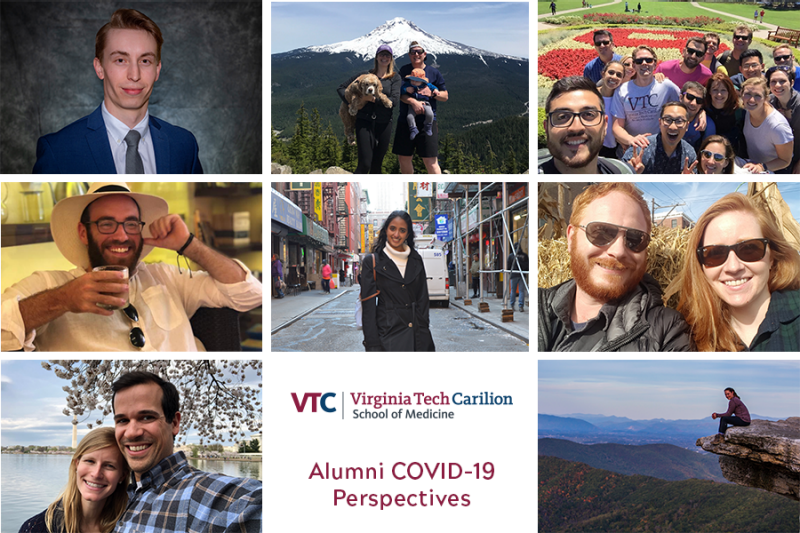 Collage of 9 VTCSOM alumni