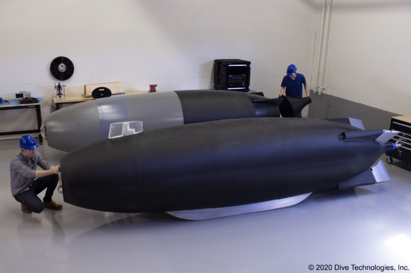 Prototype of Dive technologies unmanned underwater vehicle