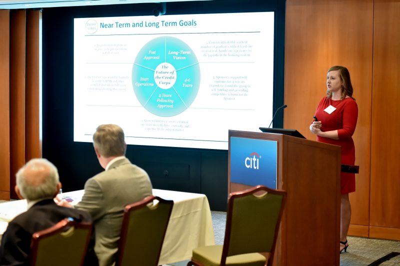Tracy Christensen made a presentation about Credit Corps to finance advisory board members in 2019.