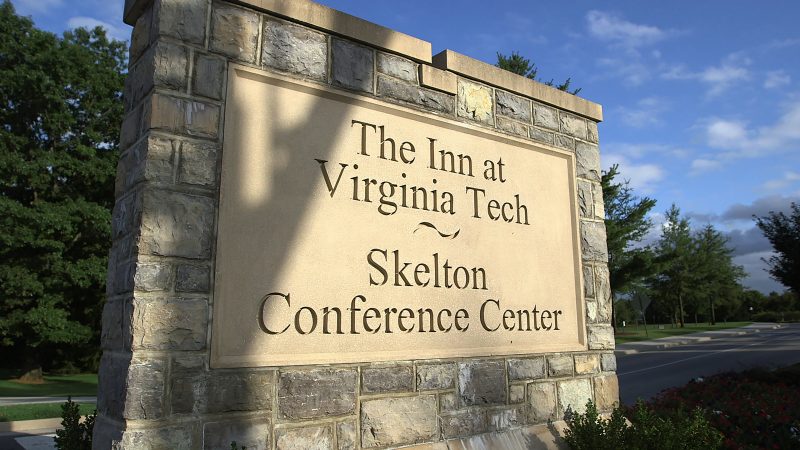 The sign at the entrance to The Inn at Virginia Tech