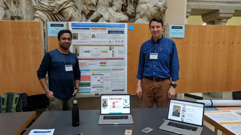 Vikram Monhanty, a doctoral computer science student, and Luther at the 6th AAAI Conference on Human Computation and Crowdsourcing at the University of Zurich in 2018.