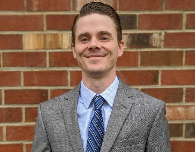 Alex Byrum. Image was taken prior to Business Horizons Career Fair, Feb. 2020.