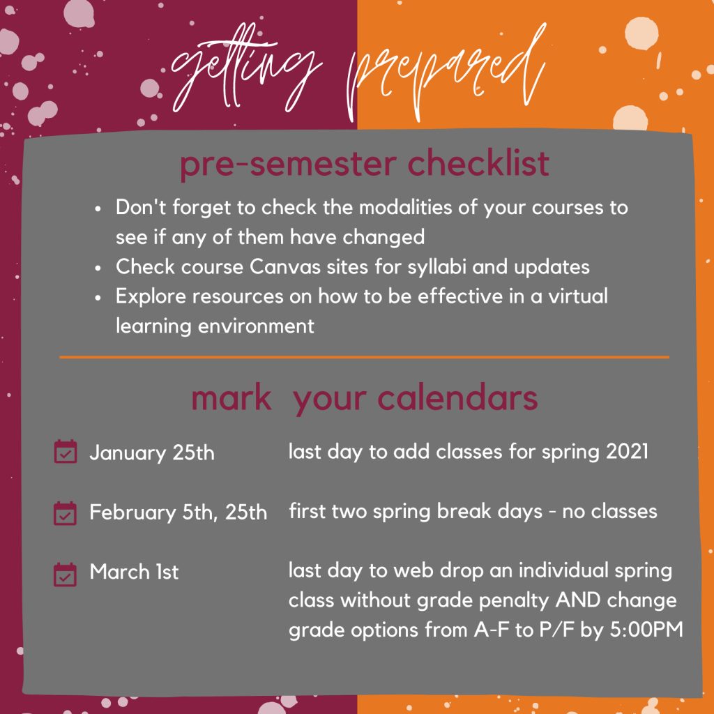 Be prepared Mark your calendar for dates and deadlines Virginia Tech News Virginia