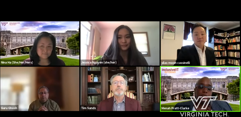 Screen shot of April 5 APIDA town hall event