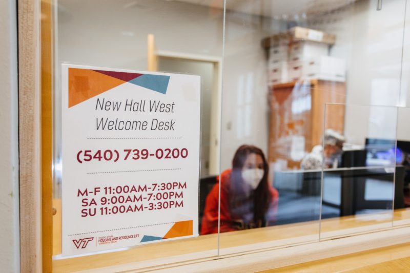 Koryn Freeman is a student isolation assistant who works in New Hall West. Photo by Christina Franusich