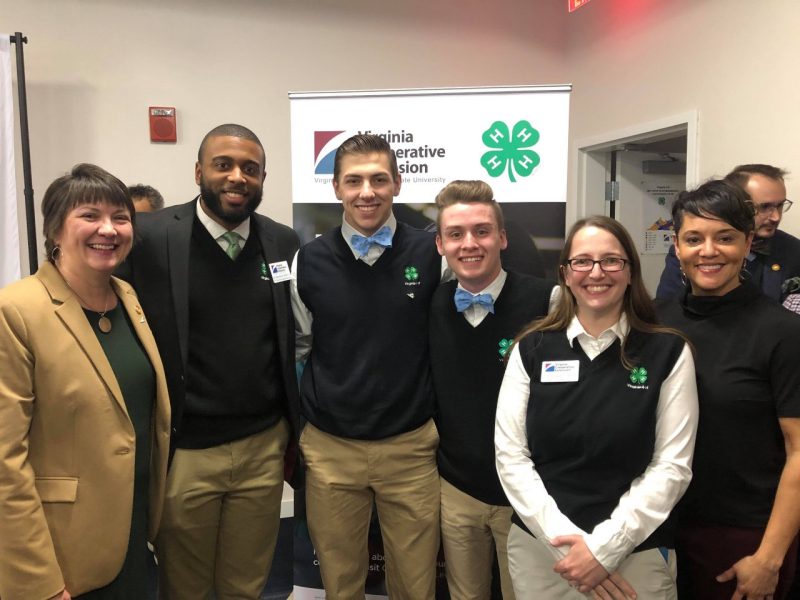 Jewel Bronaugh with Bettina Ring, Maurice Smith, and 4-Hers at 4-H Day at State Capitol 2019