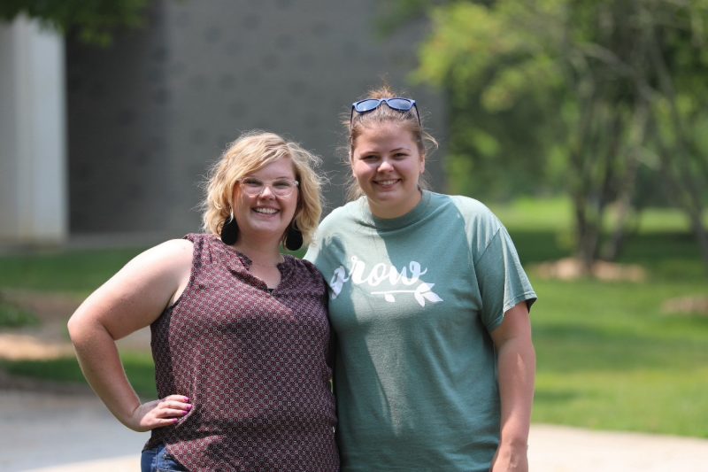 Kellie Claflin (left), an assistant professor in the Department of Agricultural, Leadership, and Community Education, is the director of the 2021 Governor's School for Agriculture. Alumna Chaney Merritt is the on-site director.
