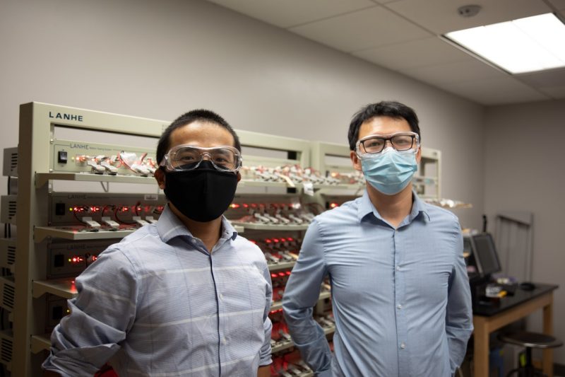 Feng Lin and Haibo Huang discovered a potential method to convert food waste into batteries.