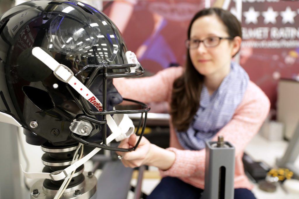 Virginia tech store football helmet study