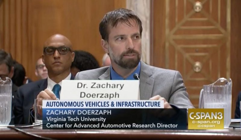 Doerzaph delivers testimony advising the U.S. Congress on steps to prepare infrastructure for the arrival of automated driving systems.
