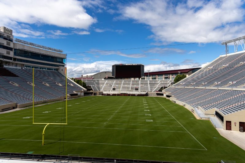 Lane Stadium - August 2021 A view from the southside stands within Lane Stadium