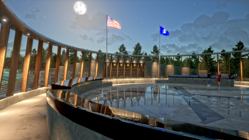 A rendering of the monument to honor the 24th Special Tactics Squadron,  which is a U.S. Air Force Special Operations unit. Photo courtesy of Matt Pearson.