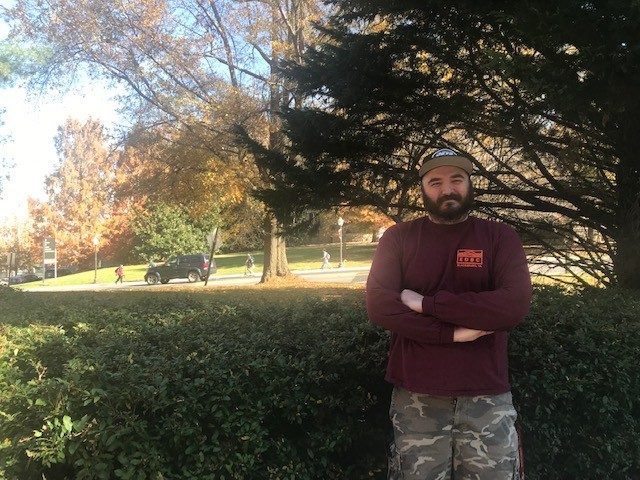 Adam Meyer, a student and U.S. Army veterans, is president of Veterans@VT.