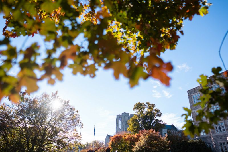 Fall colors on Virginia Tech’s Blacksburg campus.