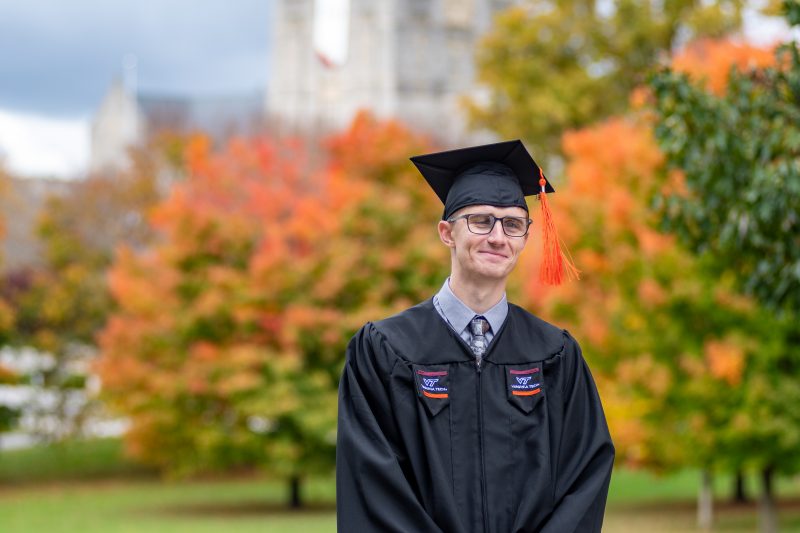 Dominic Pedrotty posed graduation photos