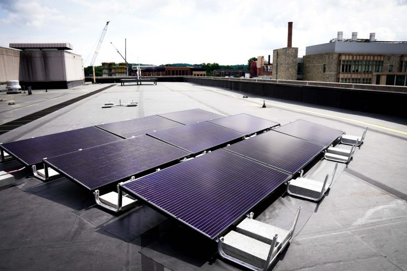 Solar Panels on top of Durham Hall for the Virginia Tech Learning Factory
