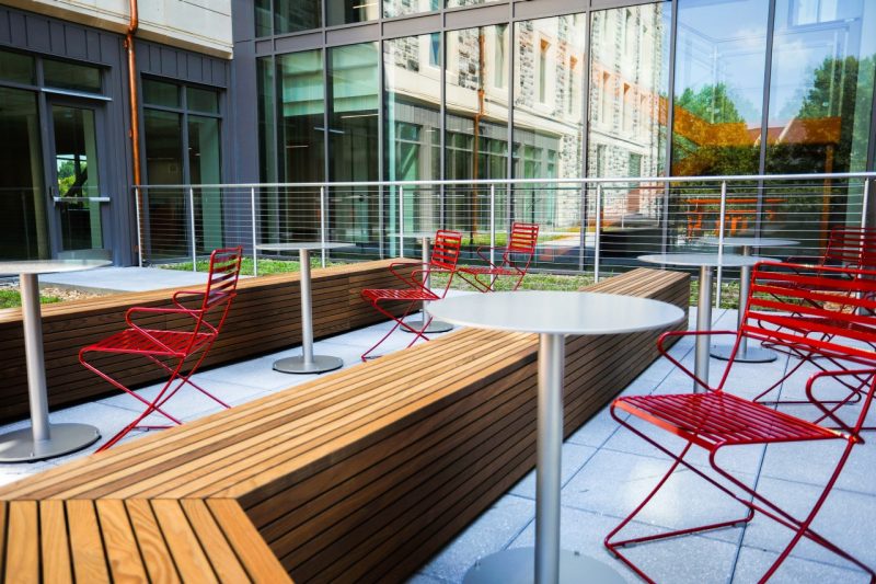 Outdoor gathering space at the Creativity and Innovation District