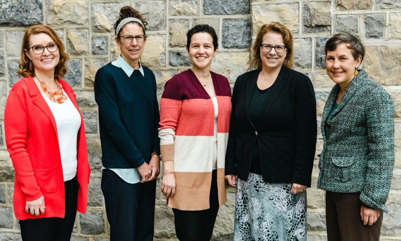 Rebecca Weaver-Hightower, Trish Hammer, Natalia Henao-Guerrero, Eileen Van Aken, and Jill Sible, Virginia Tech's 2022 cohort of ALN leaders