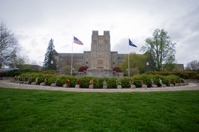 The April 16 Memorial is located on the Drillfield.