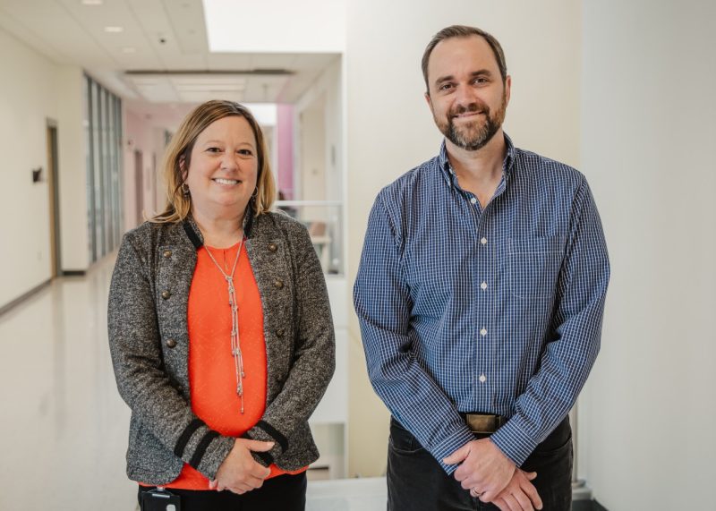 Pam VandeVord and Scott Verbridge, faculty in the Department of Biomedical Engineering and Mechanics (BEAM), received an NSF to advance our understanding of the brain post-trauma. Photo by Spencer Roberts of Virginia Tech.