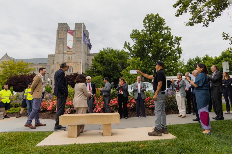 Members of the Virginia Tech Board of Visitors tour the BLacksburg campus