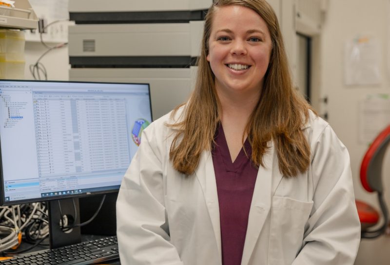 Carly Norris, doctoral student in the School of Biomedical Engineering and Sciences through the Department of Biomedical Engineering and Mechanics. Photo by Spencer Roberts of Virginia Tech.