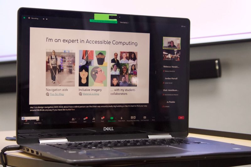 A laptop screen computer screen featuring "I'm an expert in Accessible Computing."
